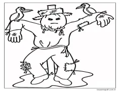 Öfkeli Korkuluk Boyama Sayfası