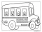 Okul Otobüsünde Kız Boyama Sayfası