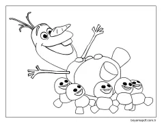 Olaf Görseli Boyama Sayfası