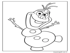 Olaf Yazdırılabilir Ücretsiz Boyama Sayfası