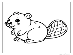 Oldukça Sevimli Kunduz Boyama Sayfası