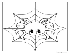 Örümcek 1 Yaş Çocuklar İçin Boyama Sayfası