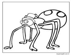 Örümcek (5) Boyama Sayfası