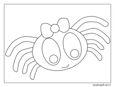 Örümcek Ücretsiz Çocuklar İçin Boyama Sayfası