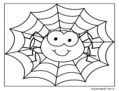 Örümcek Yazdır Boyama Sayfası