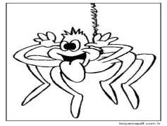 Örümcek Yazdırılabilir Çocuklar İçin Boyama Sayfası