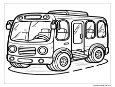 Otobüs 1 Boyama Sayfası