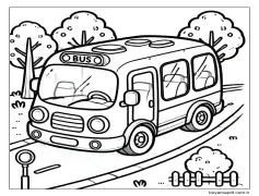 Otobüs 2 Boyama Sayfası