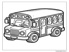 Otobüs 3 Boyama Sayfası