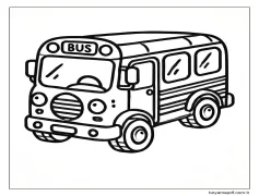 Otobüs 4 Boyama Sayfası