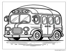 Otobüs 5 Boyama Sayfası
