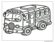 Otobüs 6 Boyama Sayfası