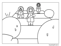 Oyuncu ve Kızıl Muhafız Üniforması Boyama Sayfası