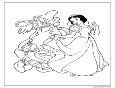 Pamuk Prenses Dans Ediyor Boyama Sayfası