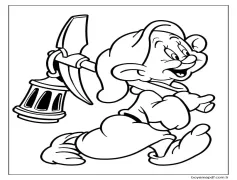 Pamuk Prenses'ten Dopey Boyama Sayfası