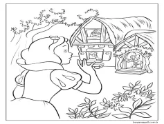 Pamuk Prenses Yazdırılabilir Boyama Sayfası