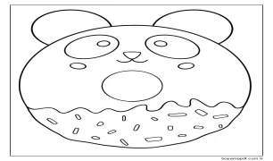 Panda Donut Boyama Sayfası