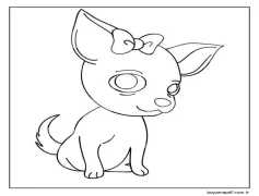 Papyon ile Chihuahua Boyama Sayfası