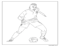 Paul Pogba Futbol Oynarken Boyama Sayfası