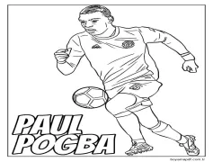 Paul Pogba Topu Zıplatıyor Boyama Sayfası