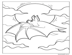 Pek Tatlı Yarasa Boyama Sayfası