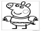 Peppa Domuz Yüzmeye Git Boyama Sayfası
