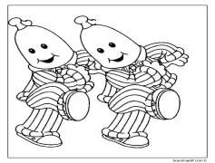 Pijama Yuruyusunde Muz Boyama Sayfası