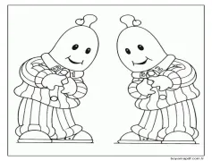 Pijamalı Mutlu Muz Boyama Sayfası