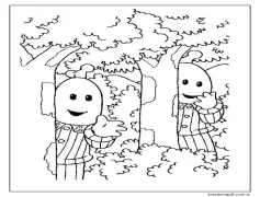 Pijamalı Muzlar Saklambaç Oynuyor Boyama Sayfası