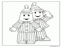 Pijamalı Sevimli Muz Boyama Sayfası