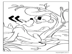 Pluto 1 Yaş Çocuklar İçin Boyama Sayfası