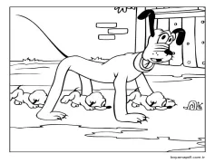 Pluto 2 Yaş Çocuklar İçin Boyama Sayfası