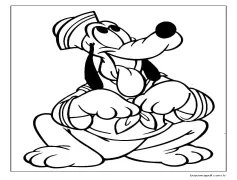 Pluto 4 Yaş Çocuklar İçin Boyama Sayfası