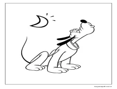 Pluto 5 Yaş Çocuklar İçin Boyama Sayfası