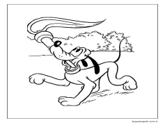 Pluto 6 Yaş Çocuklar İçin Boyama Sayfası