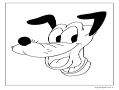 Pluto Çocuklar İçin Bedava Boyama Sayfası