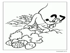 Pluto Çocuklar İçin Boyama Boyama Sayfası