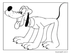 Pluto Çocuklar İçin Yazdırılabilir Boyama Sayfası