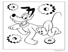 Pluto Görseli Boyama Sayfası