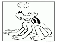 Pluto Ücretsiz Boyama Sayfası