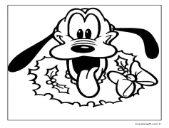 Pluto Yazdırılabilir Bedava Boyama Sayfası