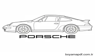 Porsche Bedava Boyama Sayfası