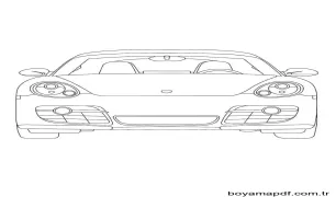 Porsche Resim Boyama Sayfası