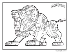 Power Rangers Aslanı Ninja Fırtına Boyama Sayfası