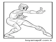 Power Rangers Ninja Storm'un Mavi Rangers'ı Boyama Sayfası