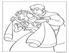 Prens ve Pamuk Prenses Boyama Sayfası