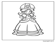 Prenses Daisy çocuklar için kolay Boyama Sayfası