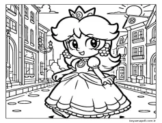 Prenses Daisy çocuklar için ücretsiz Boyama Sayfası