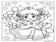 Prenses Daisy çocuklar için ücretsiz yazdırılabilir Boyama Sayfası
