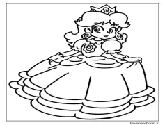 Prenses Daisy Yazdırılabilir Boyama Sayfası